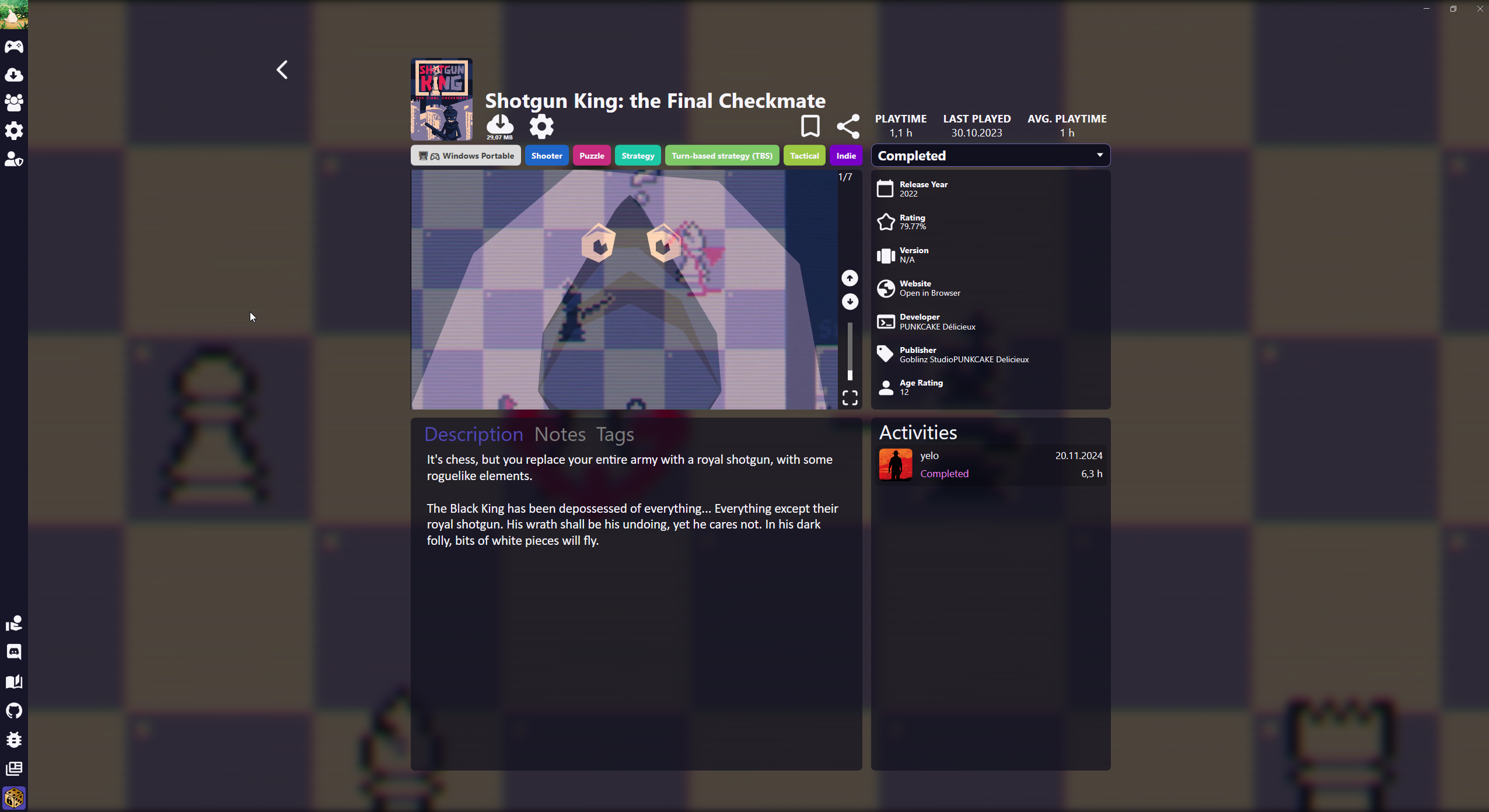 Playtime & Progress Tracking